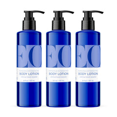 EO French Lavender body lotion bottles with calming aroma for relaxation