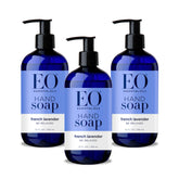 EO sulfate-free hand soap lavender bottle delivers calming lavender aromatherapy during handwashing