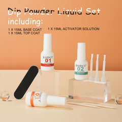 eodci dip liquid top coat provides high shine with scratch resistance for durable looks.