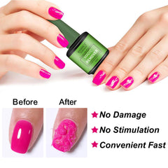 Eodci magic nail polish remover brush-application shows easy coverage on nails