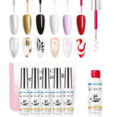 eodci Nail Art Liner Set black bottle for precise line work and bold accents