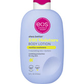 eos bottle front view showing Vanilla Cashmere scent and hydration benefit