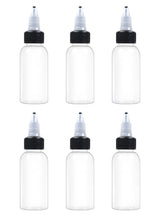 EOSAU 6pcs 1oz bottles front view for organized sauces and compact travel packing.