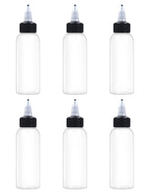 EOSAU 6pcs 60ml squeeze bottles with twist cap show clear contents for easy labeling
