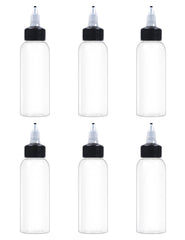 EOSAU 6pcs 60ml squeeze bottles with twist cap show clear contents for easy labeling
