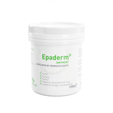 Epaderm 125g jar shown for daily dryness relief.