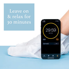 Epielle gloves-on hands shot shows quick at-home spa treatment