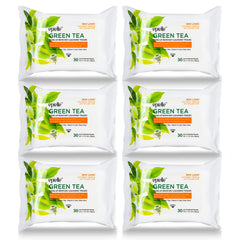 Epielle Green Tea Makeup Remover Wipes pack close-up for easy daily cleansing.