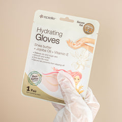 Epielle Hydrating Hand Mask with shea butter and jojoba oil for nourishment.