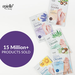 Epielle Relaxing Foot Mask worn socks during daily routine