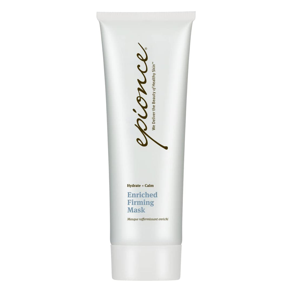 Epionce Enriched Firming Mask jar close-up showing creamy hydration for all skin types.