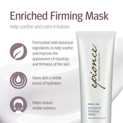 Epionce Enriched Firming Mask with shea butter visual emphasizes rich emollients.