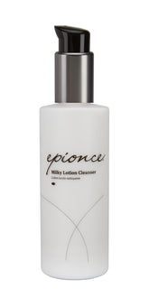 Epionce Milky Lotion Cleanser bottle highlighting hydrating formula for dry skin
