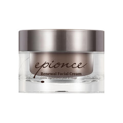 Epionce Renewal Facial Cream jar closeup showing rich moisturizer for dry skin