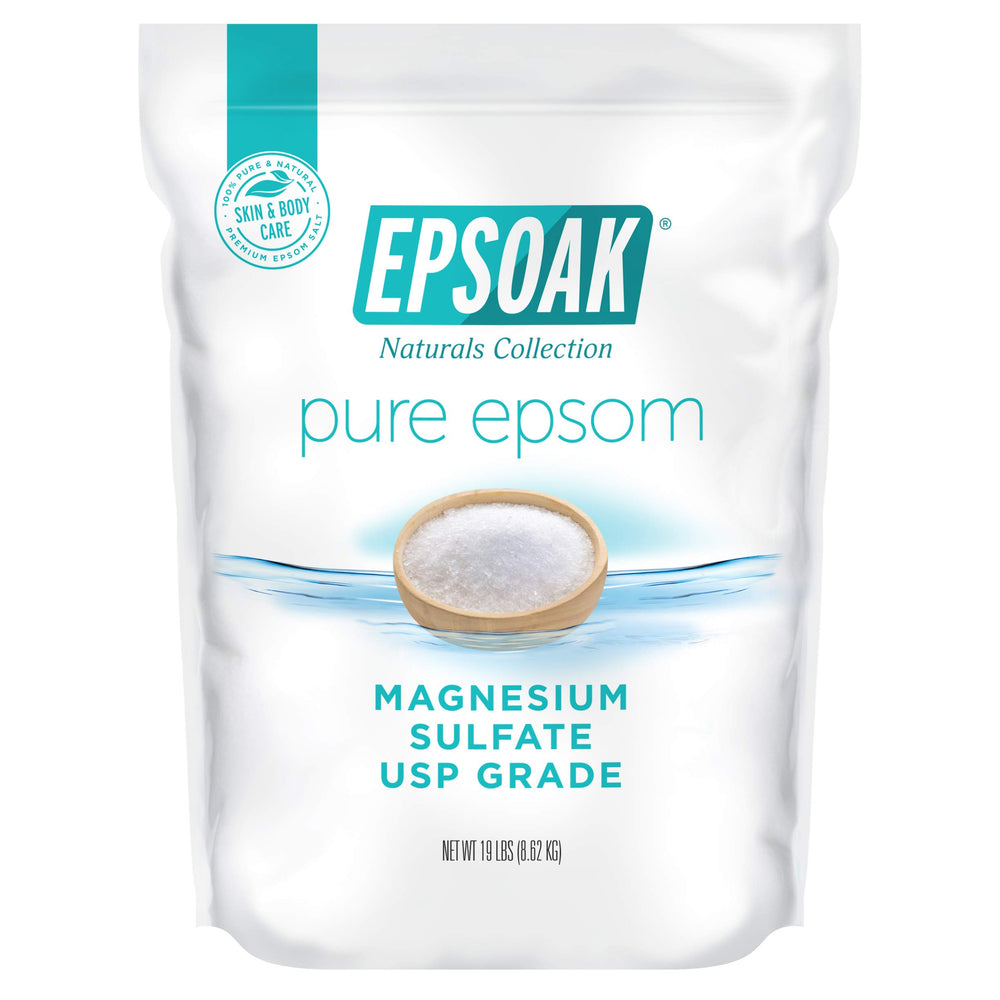 Epsoak Epsom salt 19lb bulk bag for easy at-home baths