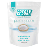 Epsoak Epsom Salt 5lb bulk bag with quick-dissolving crystals for baths