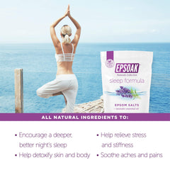 Epsoak grains dissolve quickly for easy bath preparation.