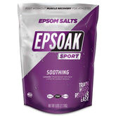 Epsoak Sport bottle with lavender aroma, ready for post-workout muscle relief soak.