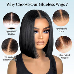 EQ DUOUPA wig pre-plucked hairline closeup highlighting natural edge and baby hairs