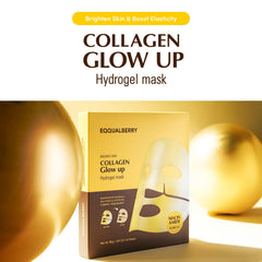 EQQUALBERRY Glow Up Mask opened, serum-soaked sheets for brightening