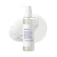 EQQUALBERRY Daily Glow Gel Cleanser bottle highlights hydrating formulation for radiant skin.