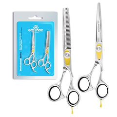 Equinox International Razor Edge cutting scissors 6.5-inch in hand for precise salon-grade cuts