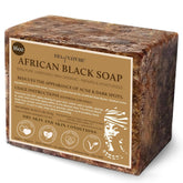 Era of Nature African Black Soap block with crumbly texture, ideal for slicing into DIY portions.