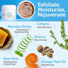 Era Organics Manuka Honey Exfoliating Face Scrub tube ready for daily use.
