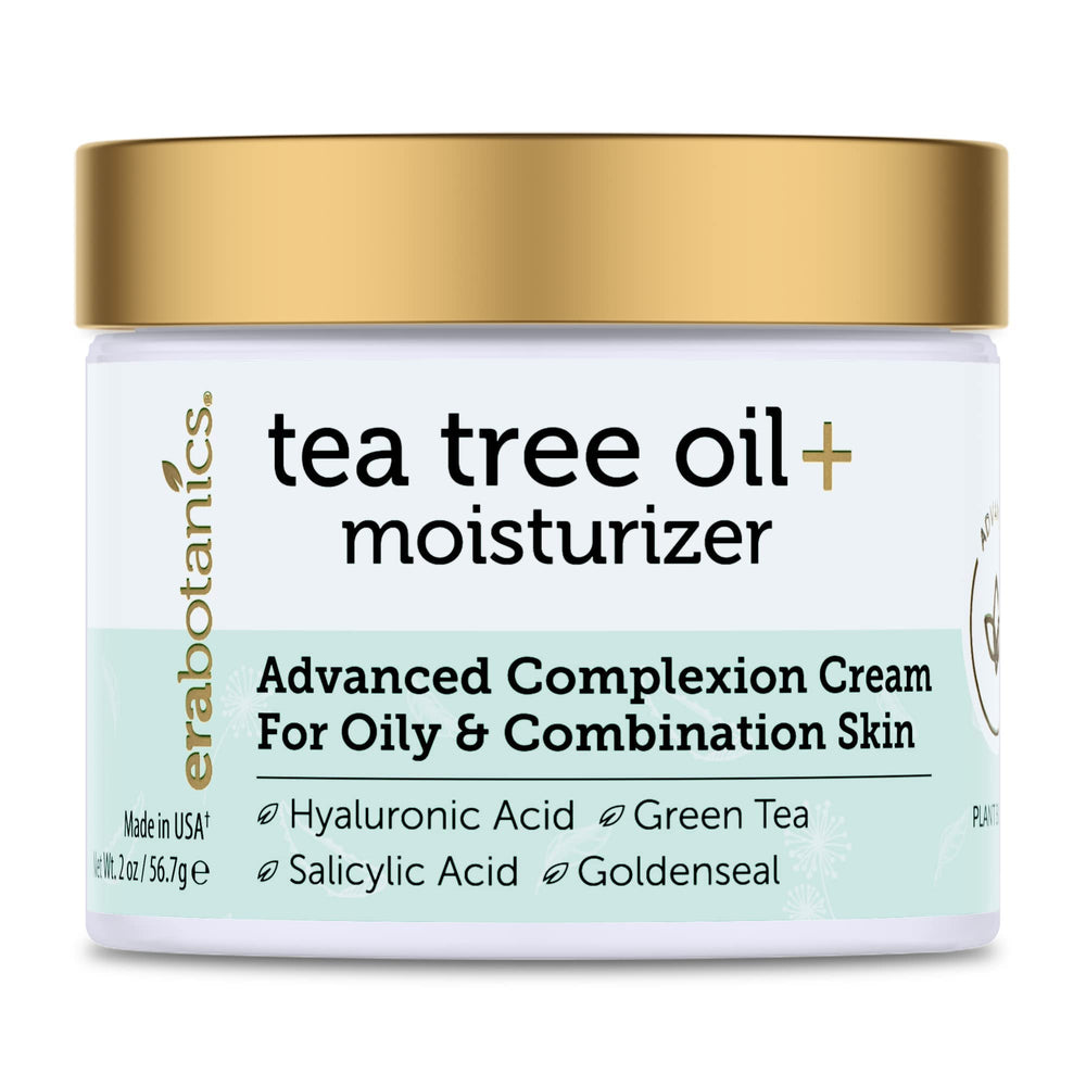 Era Organics Tea Tree Cream jar closeup with calming blemish-balancing texture