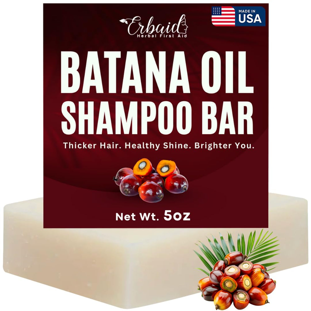 Erbaid Batana Shampoo Bar packaging and eco-friendly design boosts sustainability.