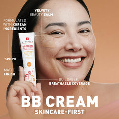 Erborian BB Cream Chocolat swatch on skin demonstrates color match and coverage capability
