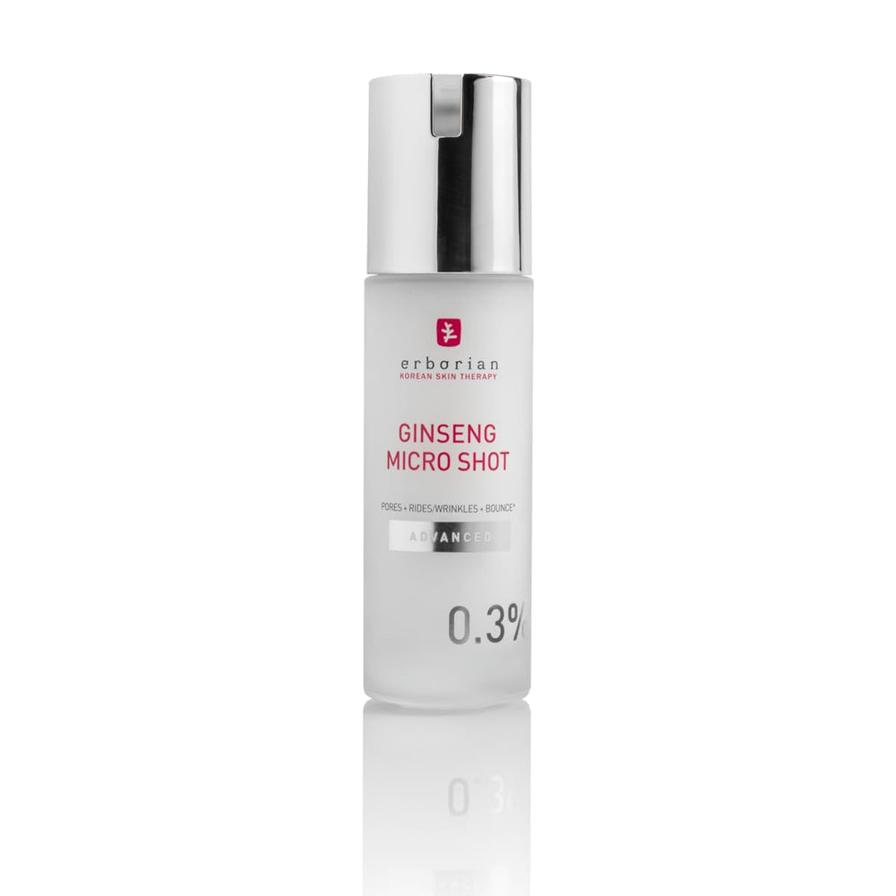 Erborian Ginseng Micro Shot bottle close-up showing premium packaging and hydration potential