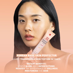 Erborian Skin Hero application on the face for instant smoothness.