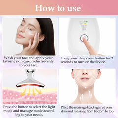 erdnretl portable rechargeable facial massager ideal for on-the-go skincare.
