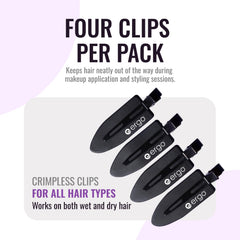 ERGO duckbill strong grip hair clip holds all textures securely for pin curls.