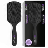 ERGO Super Gentle Paddle Brush handle closeup showing ergonomic grip for comfortable detangling