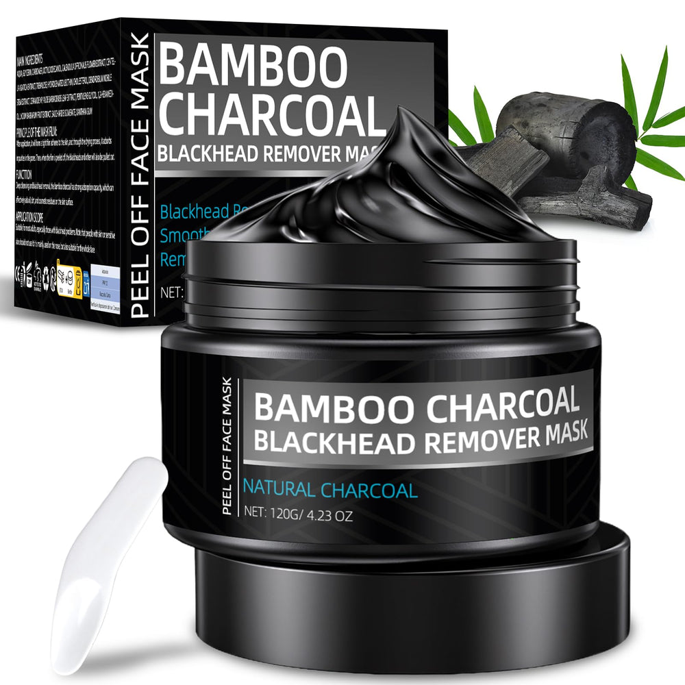Erigathe charcoal mask application shows deep pore cleansing and blackhead removal