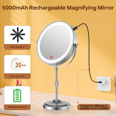 Erlingeryi magnifying mirror height adjustment for comfortable viewing