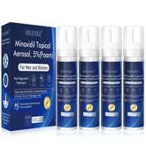 ERYLVEKA 5-percent minoxidil foam bottle closeup showing precise dosing for scalp treatment