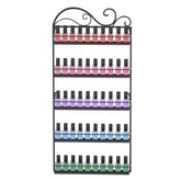ERYTLLY wall-mounted nail polish rack front view shows organized bottles for easy access.