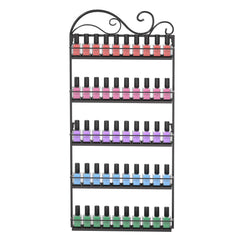 ERYTLLY wall-mounted nail polish rack front view shows organized bottles for easy access.