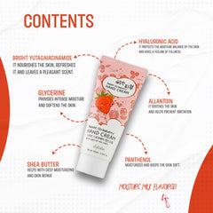 esfolio Sweet Strawberry Hand Cream being applied for hydration