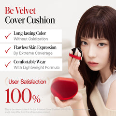 Espoir Be Velvet Cushion Foundation Petal swatch shows true color