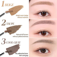 Espoir Brow Color Fixing Cara beige pigment swatch shows warm beige shade.