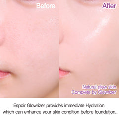 Espoir Glowrizer niacinamide graphic indicating even skin tone support