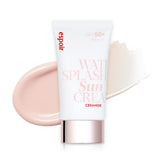 Espoir Water Splash Sun Cream bottle shows cooling hydration and SPF protection.