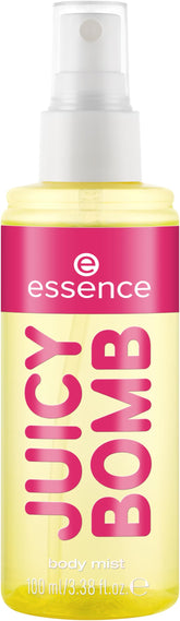 Essence Juicy Bomb Body Mist bottle front for all-day freshness