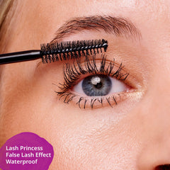 essence Lash Princess Waterproof Mascara being applied for a defined eye look