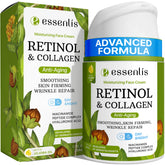 ESSENLIS Retinol Cream bottle showcases premium daily anti-aging care