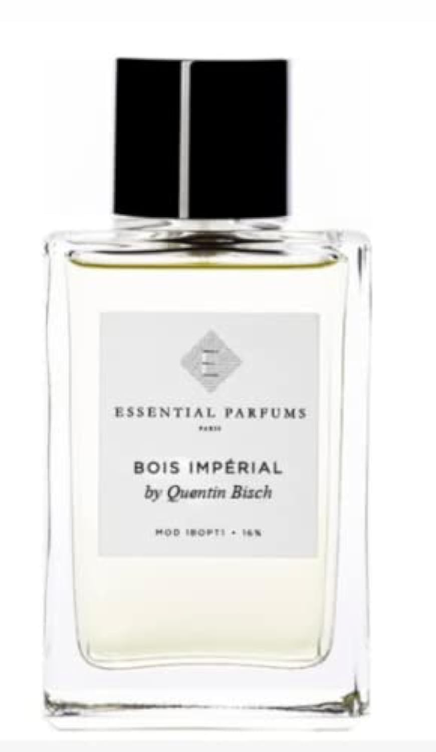Essential Parfums Bois Imperial EDP 100ml bottle closeup reveals woody sophistication for daily wear.